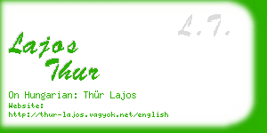 lajos thur business card